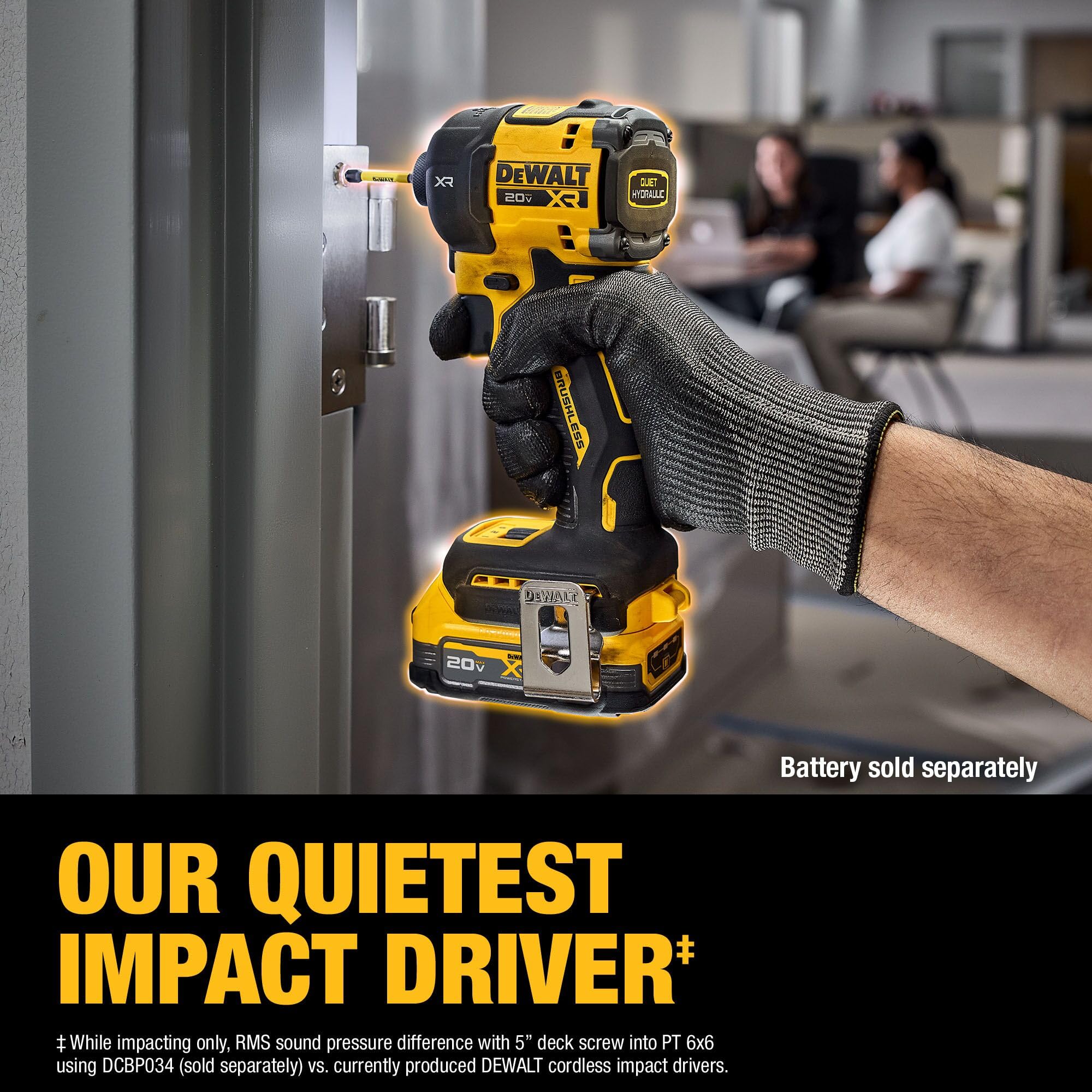 DEWALT DCF870B-led-halo-ring illuminates the work area for precise visibility.