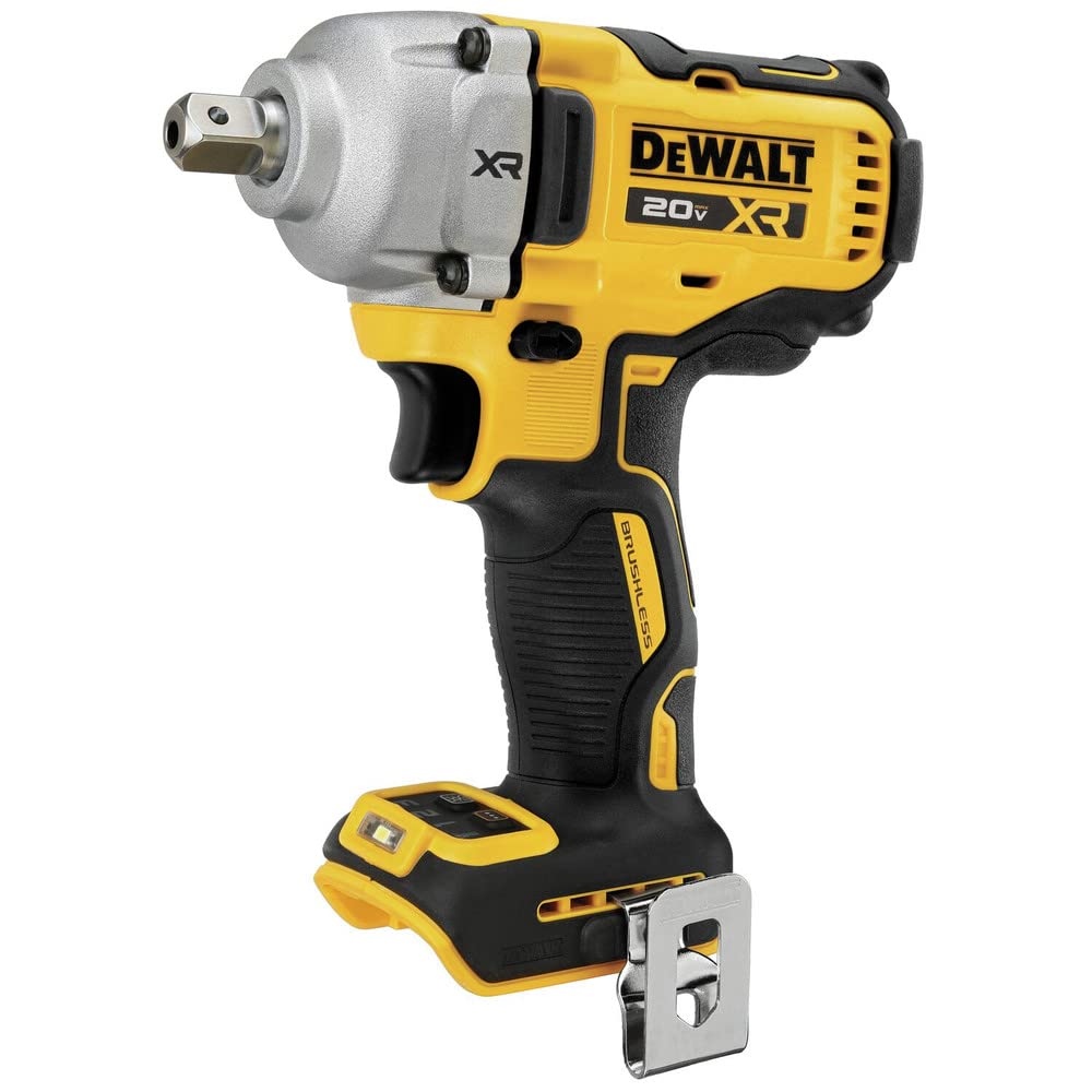 DEWALT DCF892B side view highlights compact design for tight spaces and versatile torque tasks.