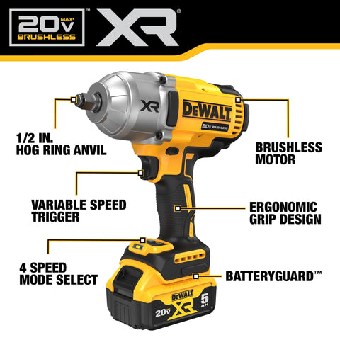 DEWALT DCF900P1 brushless-motor delivers efficient power for tough tasks