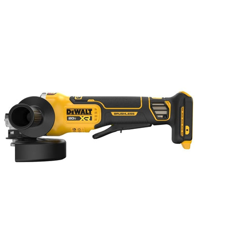 DEWALT DCG410B brushless motor close-up for high performance grinding