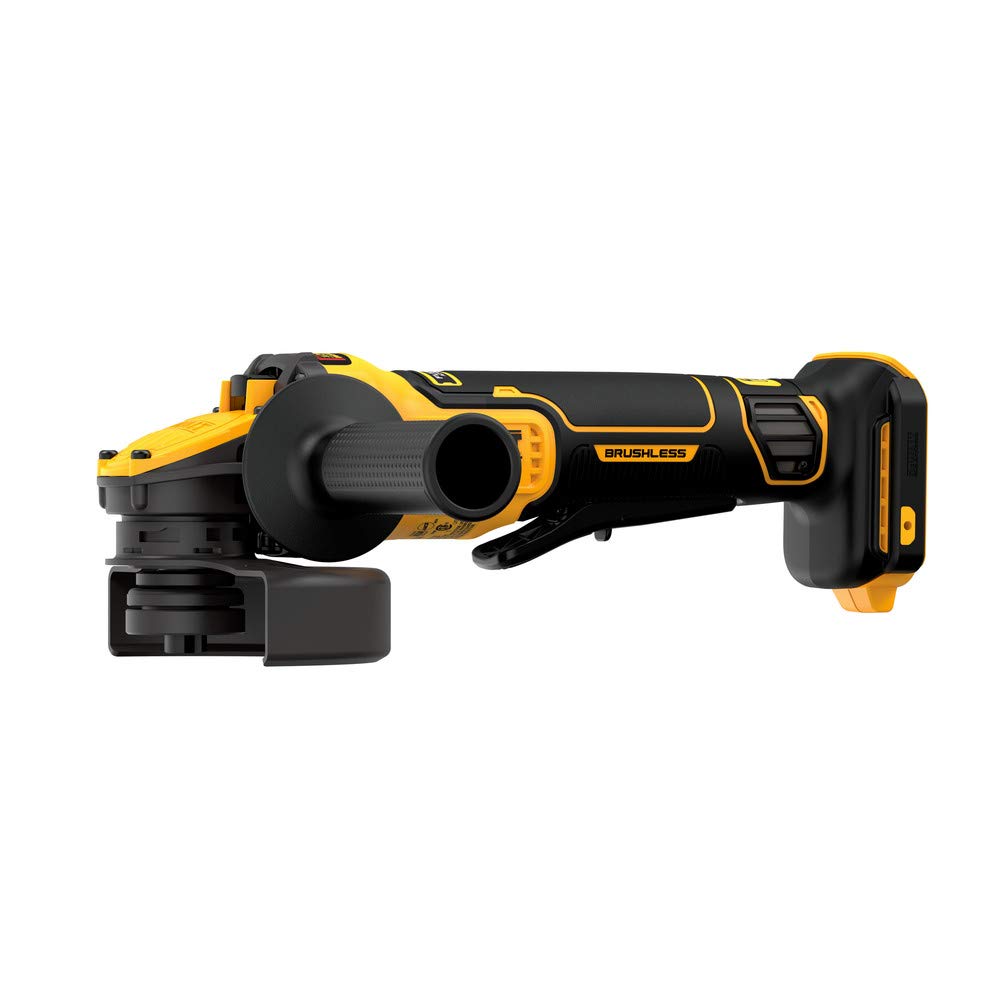 DEWALT Kickback Brake engages to stop the wheel quickly during binds