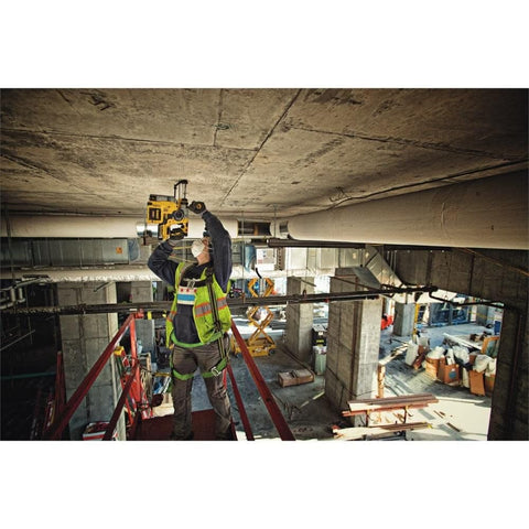 DEWALT DCH273B brushless motor detail emphasizing efficiency and runtime.
