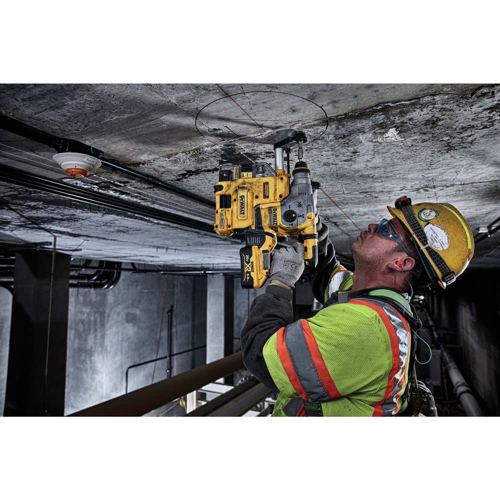 DEWALT DCH293B dust-extraction ready setup for cleaner workspaces.