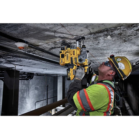DEWALT DCH293B dust-extraction ready setup for cleaner workspaces.