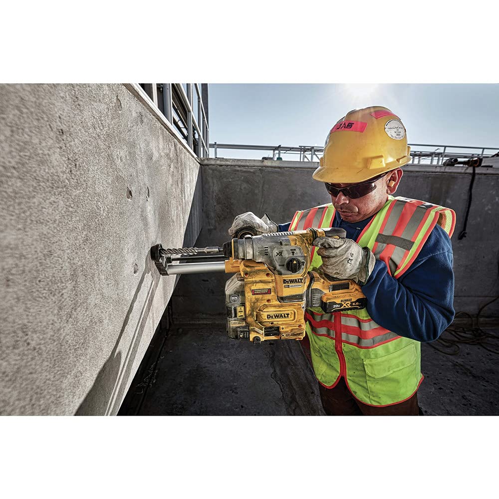 DEWALT DCH293B retractable utility hook for convenient hanging.