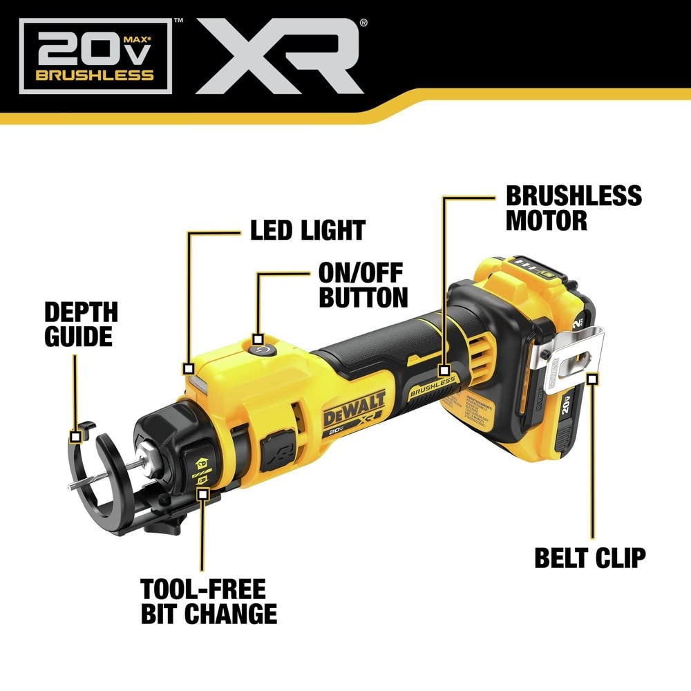 DEWALT DCK265D2 kit-in-use photo showing the two-battery setup ready for extended jobs