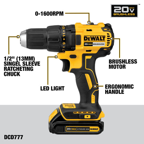 DEWALT DCK277D2 impact driver with 1/4 inch chuck enables fast driving.
