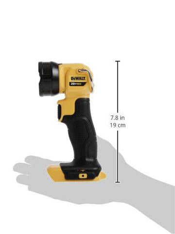 DEWALT DCL040 rotating head at 120 degrees for flexible illumination
