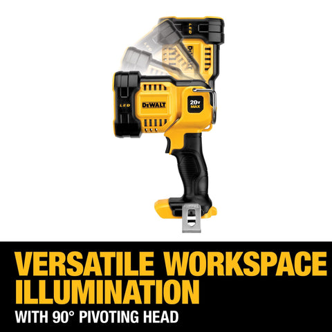 DEWALT DCL043 overmolded lens cover protects LEDs on rugged jobsites.