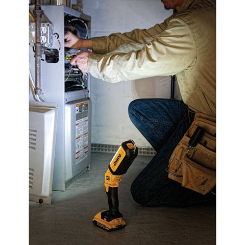DEWALT DCL050 broad, even beam enhances visibility across larger work areas.