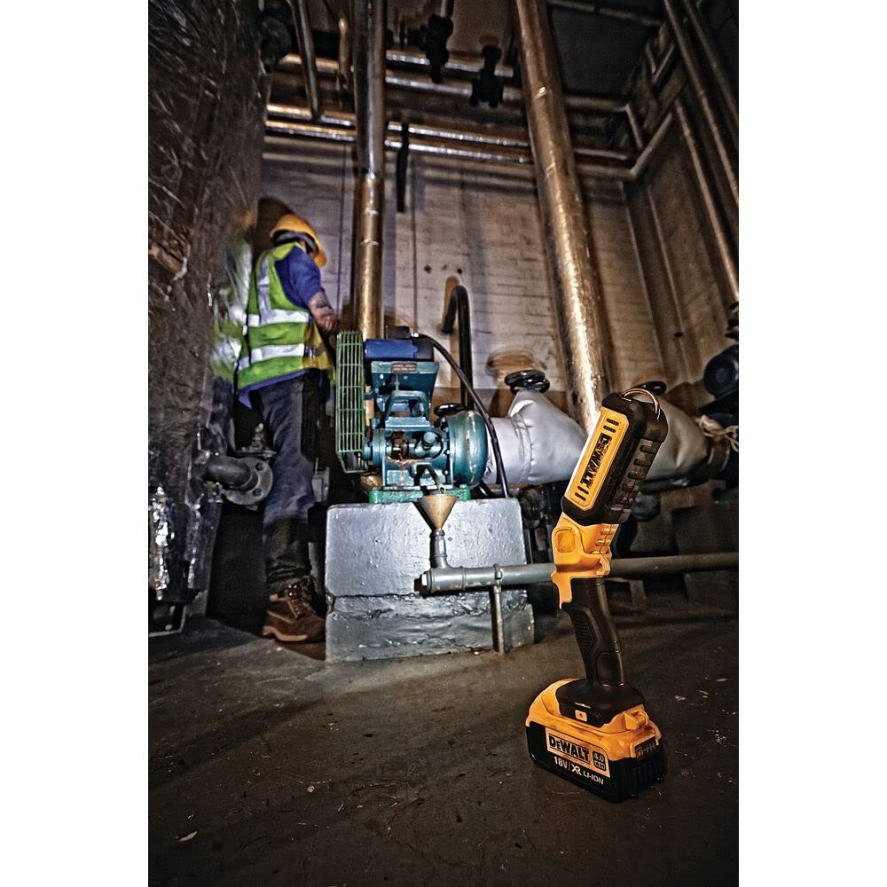 DEWALT DCL050 variable brightness settings tailor output for different tasks.