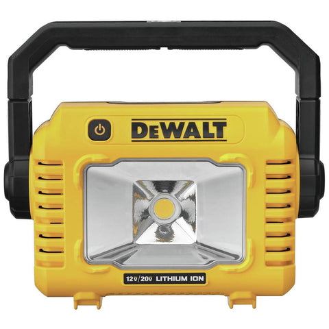 DEWALT DCL077B LED work light with 360-degree handle for flexible positioning.
