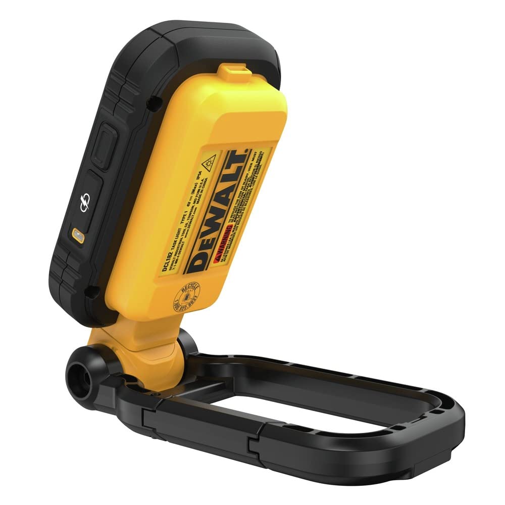 DEWALT DCL182 LED light hook-hanging enables overhead or hose routing for convenience.