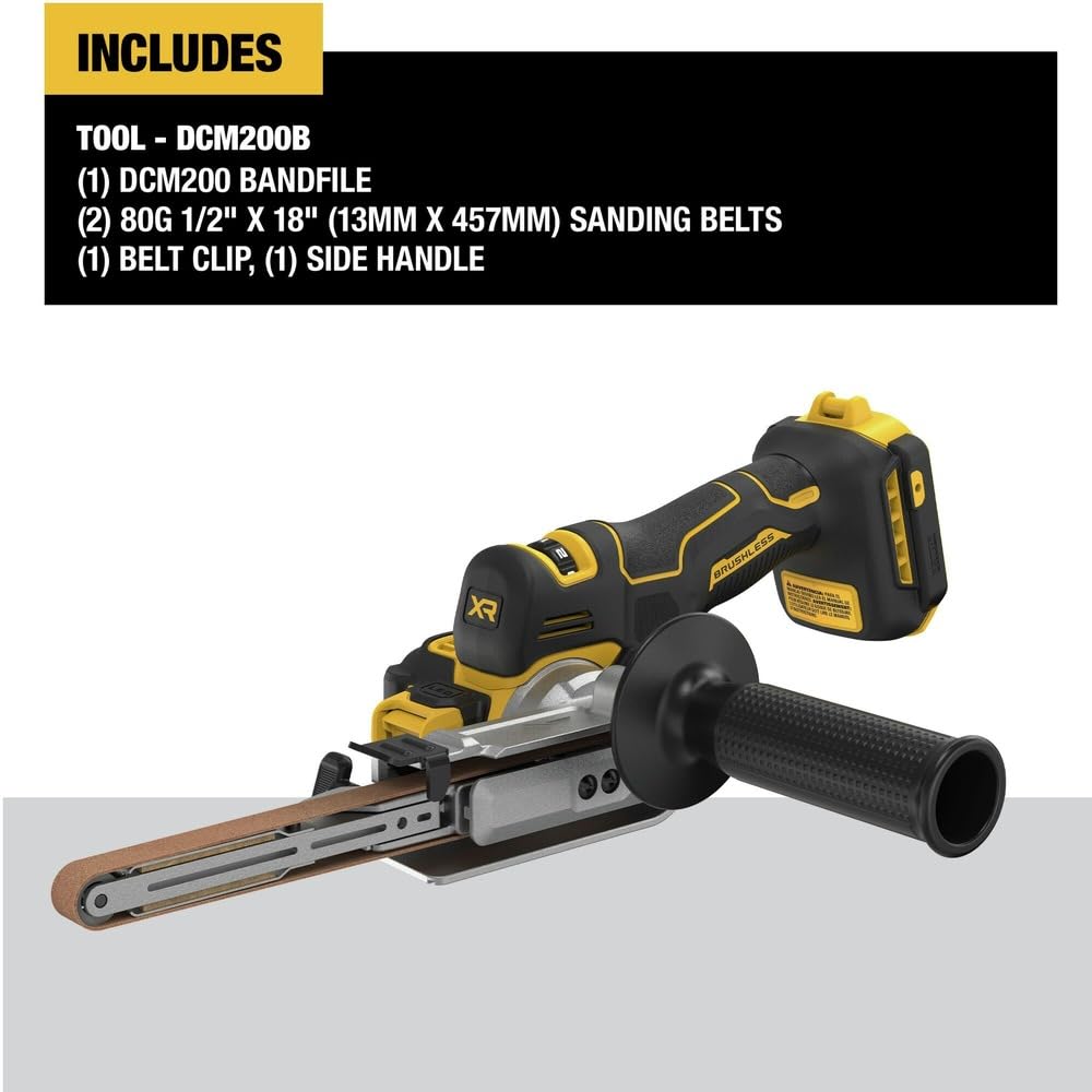 DEWALT DCM200B rotating-arm feature enables reach into tight corners.