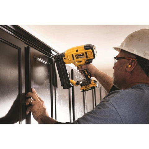 DEWALT DCN680B integrated LED lights illuminate the work area