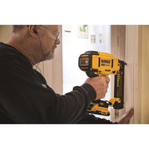 DEWALT DCN680B micro nose guides nail placement for clean trim lines