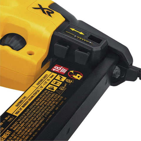 DEWALT DCN681B battery-in-use shot highlighting 20V MAX cordless operation.