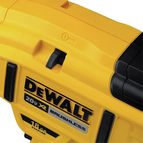 DEWALT DCN681B brushless motor detail emphasizing longer runtime and durability.