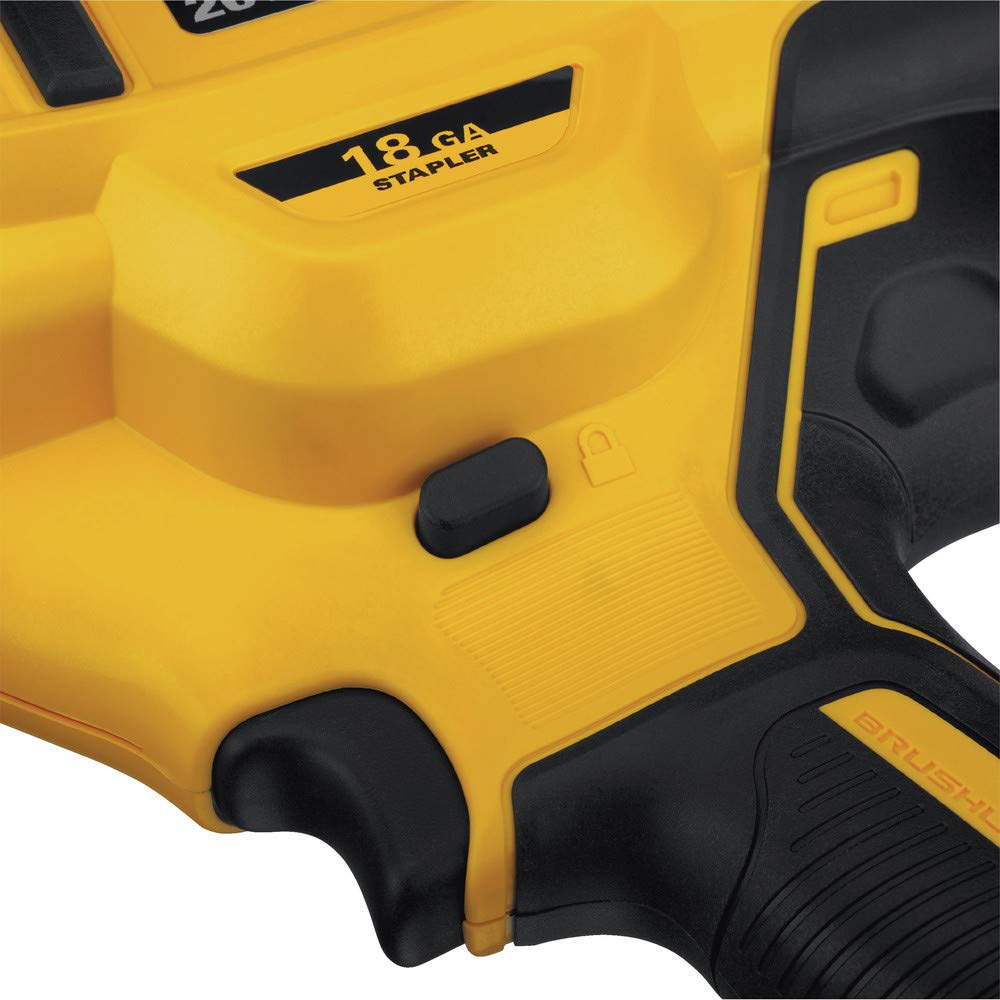 DEWALT DCN681B tool-free trigger settings for sequential or contact actuation.