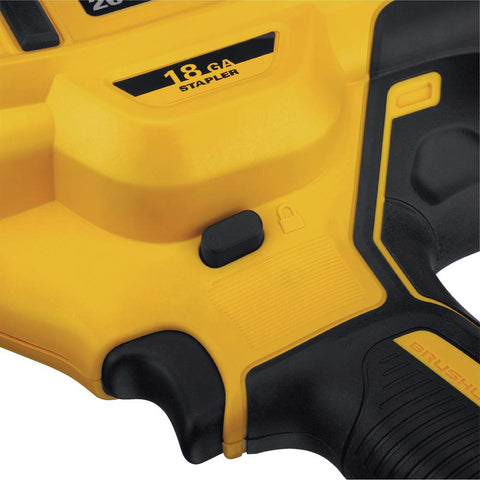 DEWALT DCN681B tool-free trigger settings for sequential or contact actuation.