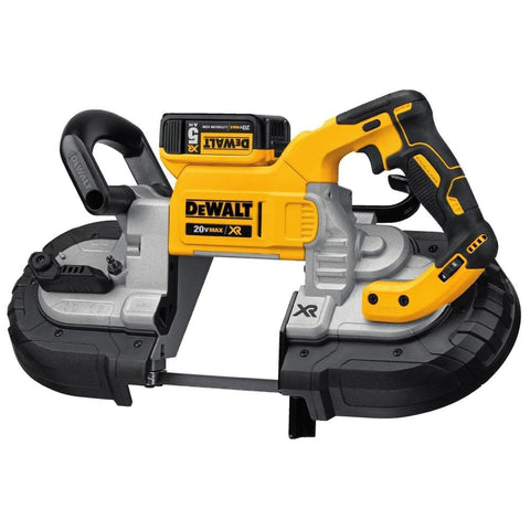 DEWALT DCS374P2 blade change lever enables quick, tool-free blade swaps