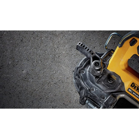 DEWALT DCS375B blade-change lever speeds tool-free blade swaps