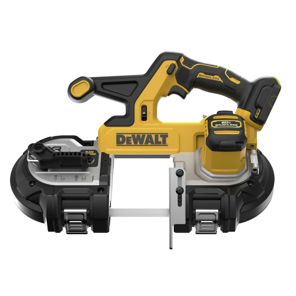 DEWALT DCS378B brushless motor enables efficient cuts on tough materials