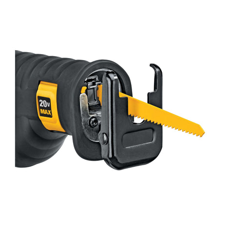 DEWALT DCS380P1 rubber overmold grip for comfort and steady control