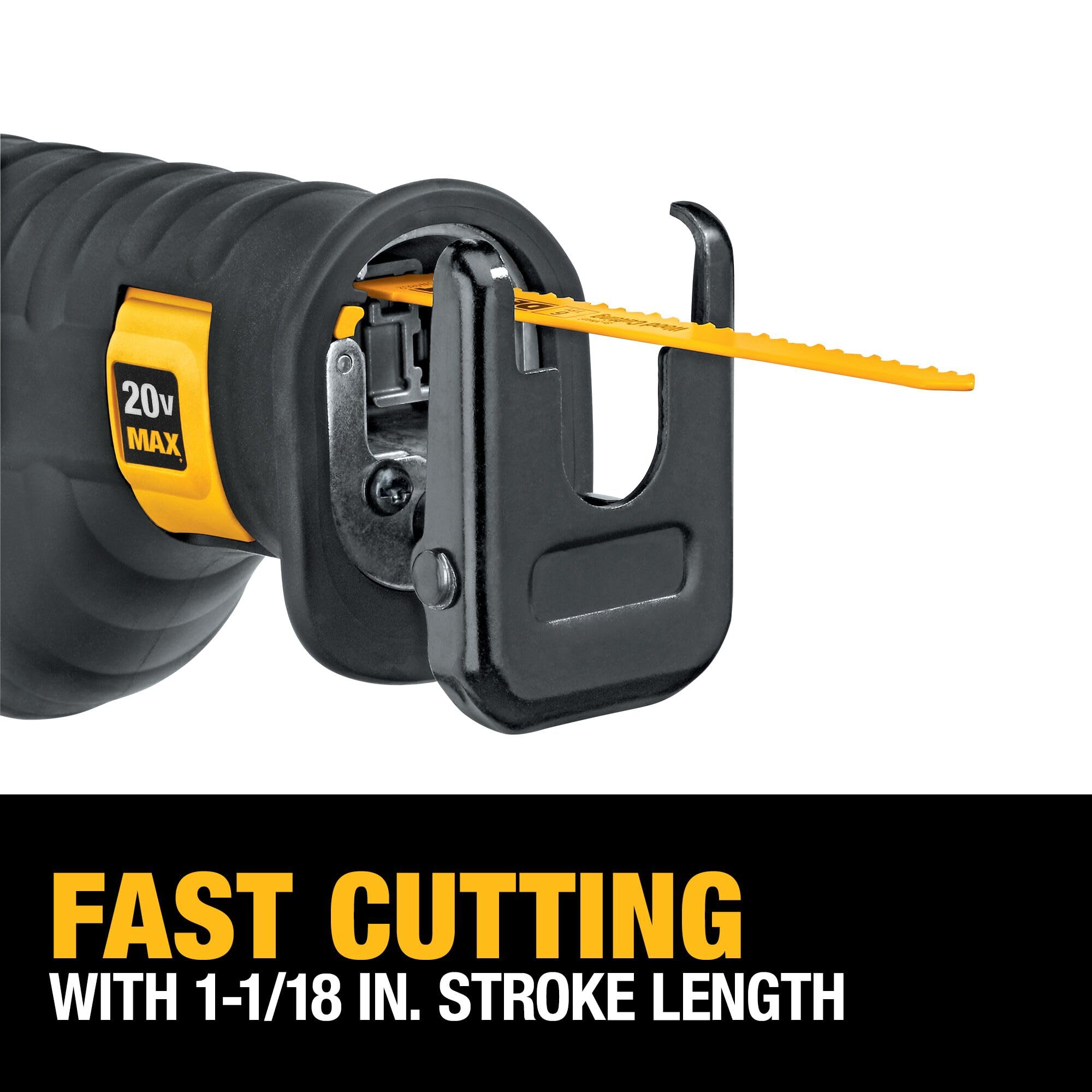 DEWALT DCS380P1 variable speed trigger lets you match speed to material
