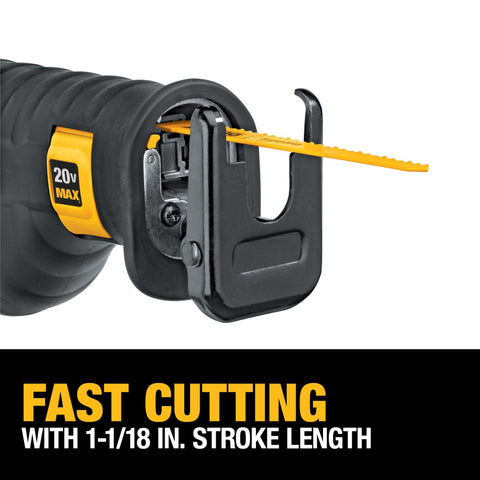 DEWALT DCS380P1 variable speed trigger lets you match speed to material