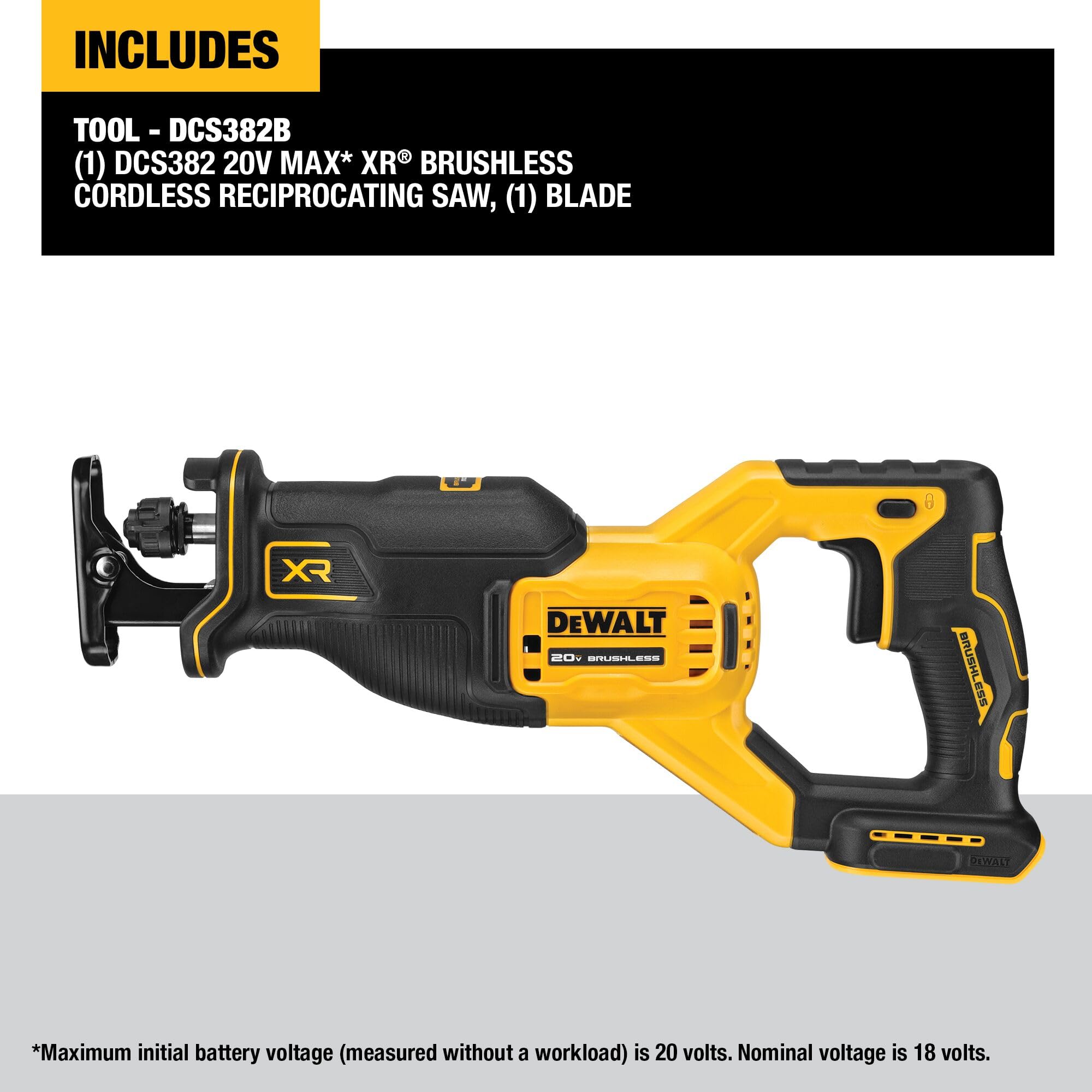 On-board LED illuminates dark work areas.
