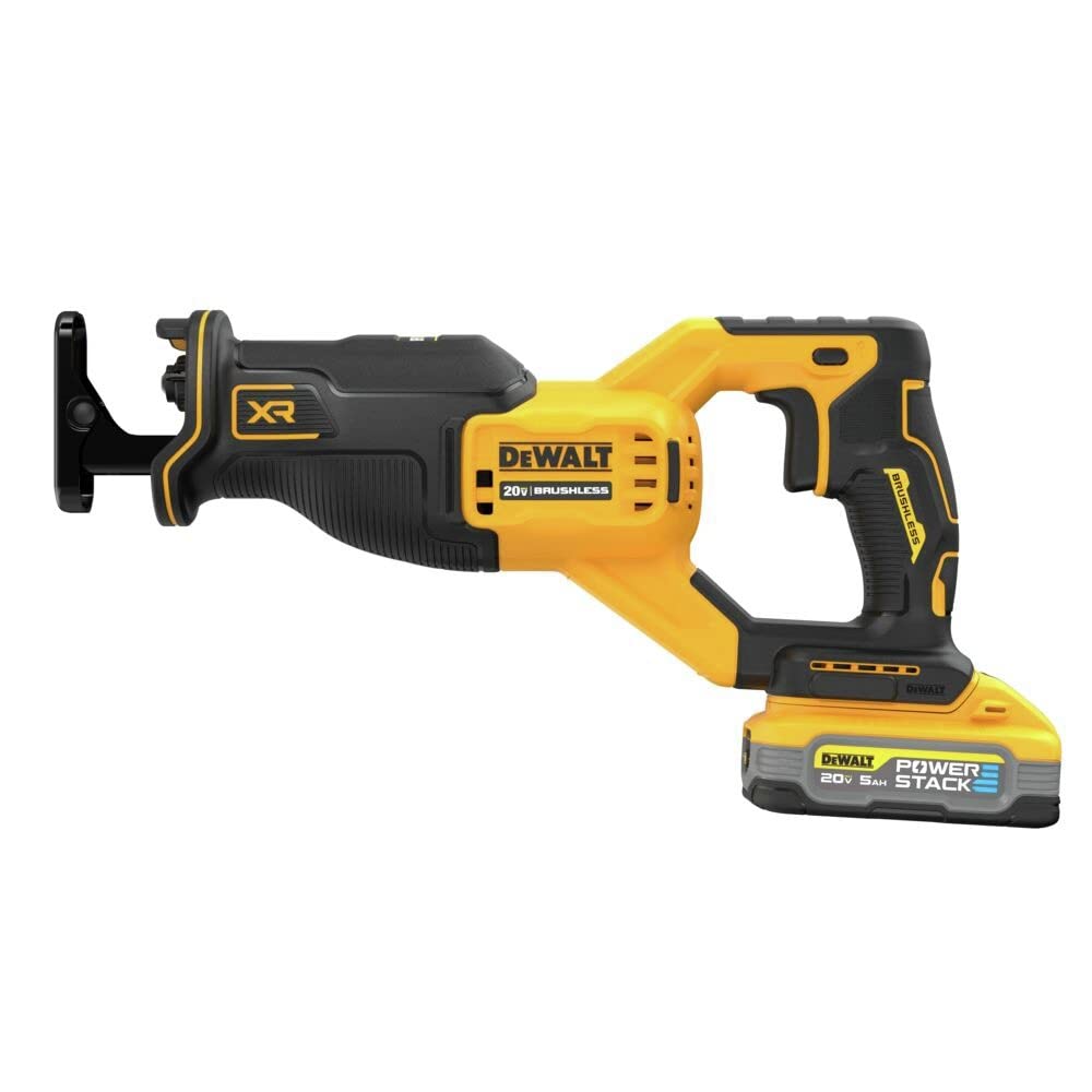 DEWALT DCS382H1 on-board LED illuminates workspace for precise visibility.