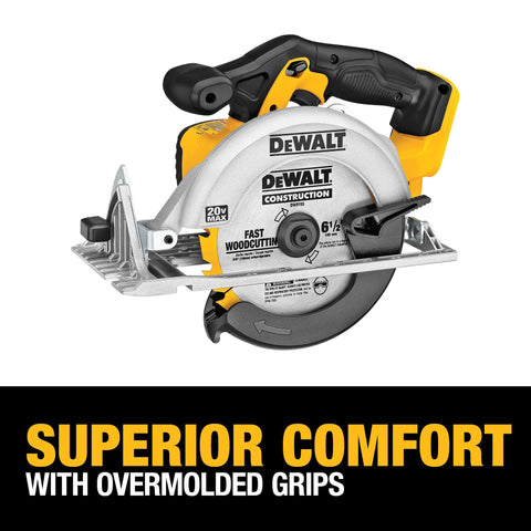 DEWALT DCS391P1 0-50 degree bevel for versatile angle cuts