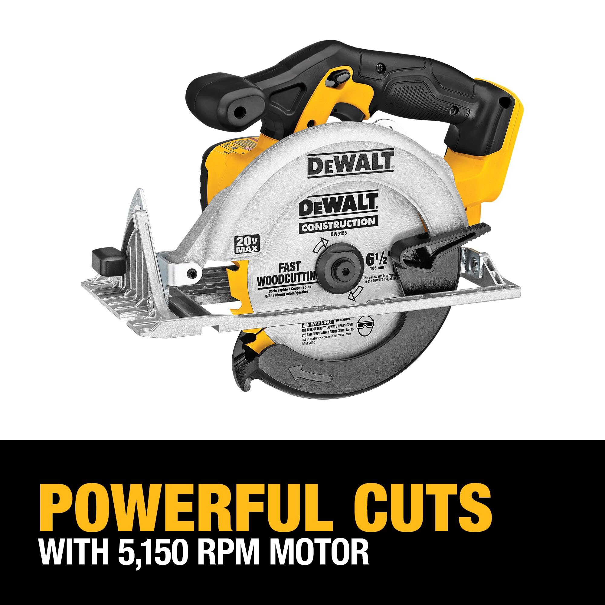 DEWALT DCS391P1 magnesium shoe for durability and lighter weight on site