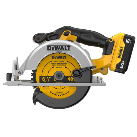 DEWALT DCS391P1 on site wood cutting demonstrates ready to work versatility