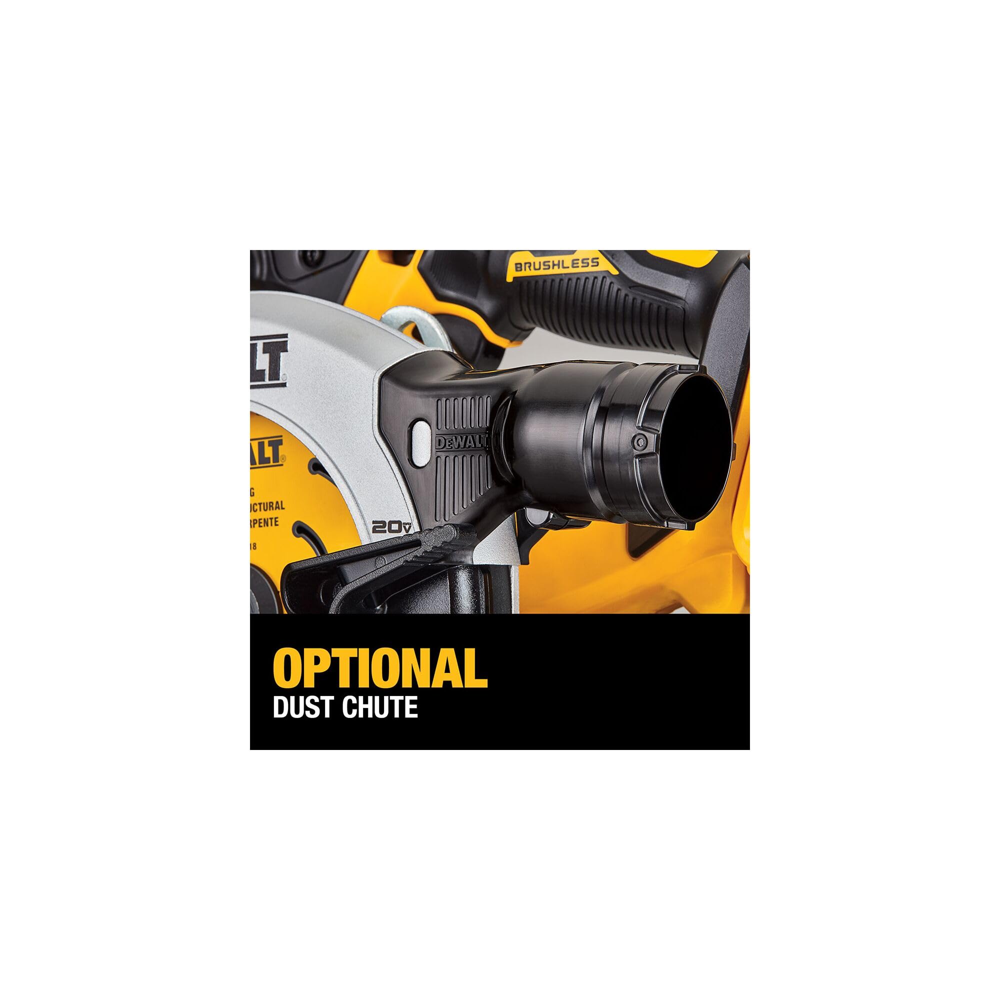 Brushless motor delivers efficient performance for fast, consistent cutting.
