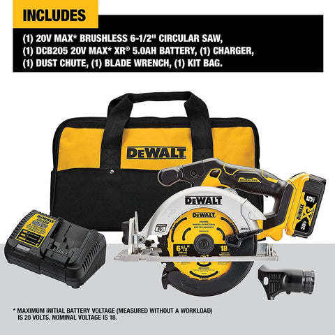 LED work light improves visibility for accurate cuts on the job site.