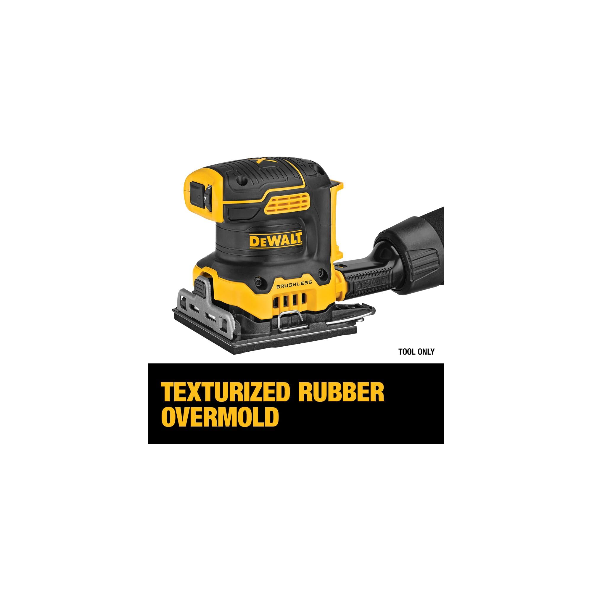 DEWALT DCW200B low-profile body reaches tight corners with ease.