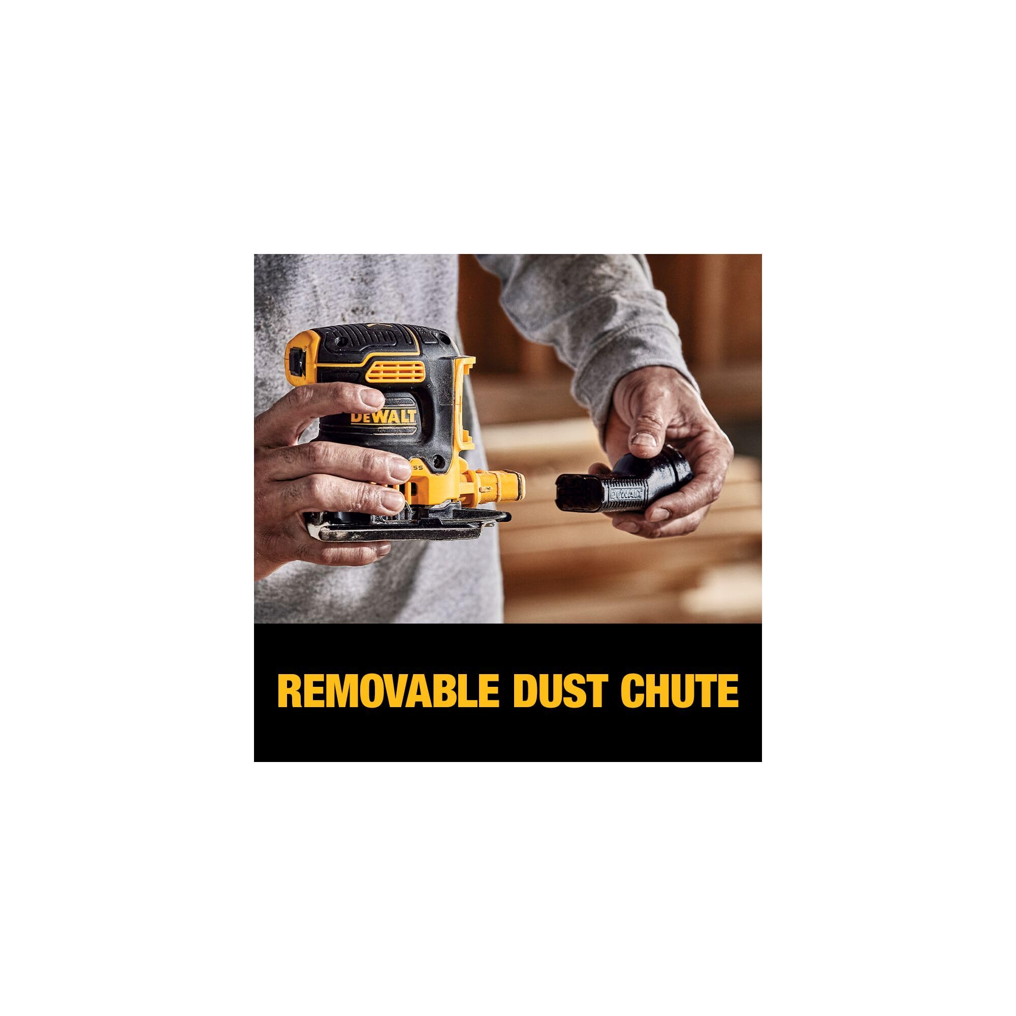 DEWALT DCW200B lightweight design supports longer jobs without fatigue.