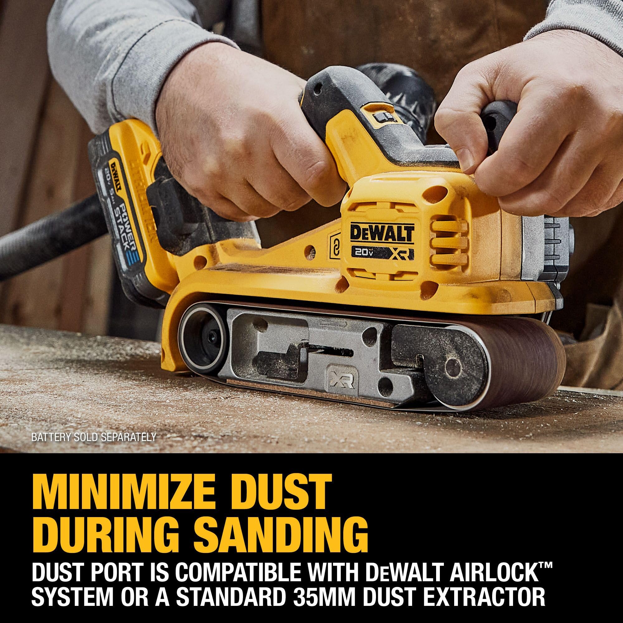 DEWALT DCW220B dust-collection port compatible with AirLock