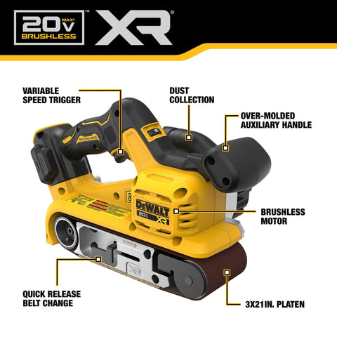 DEWALT DCW220B side view highlighting ergonomic two-handed grip