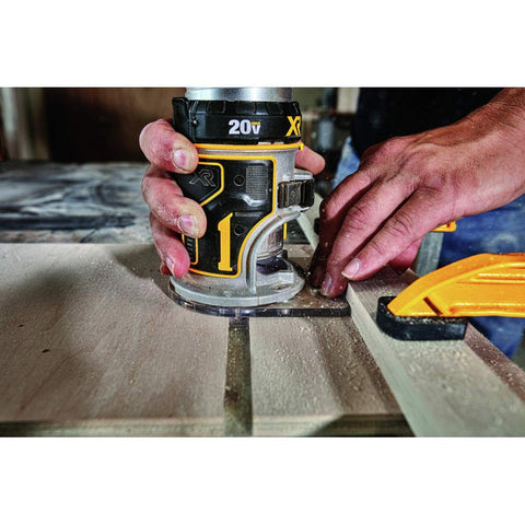DEWALT DCW600B release clamp for fast bit and base changes