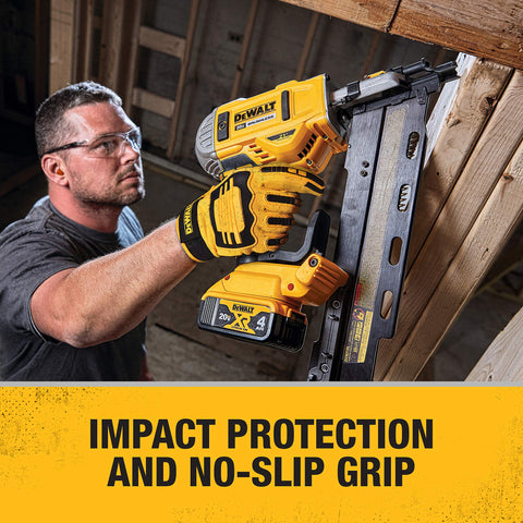 DEWALT DPG781 in-use on tools showing improved grip and protection.