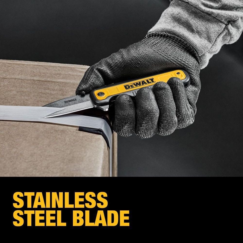 DEWALT Drop Point Pocket Knife compact design for everyday carry.