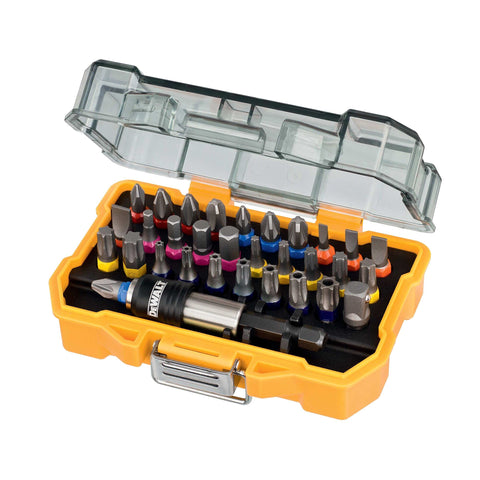 DEWALT DT7969QZ 32-piece bit set in a compact case for on-the-go jobs