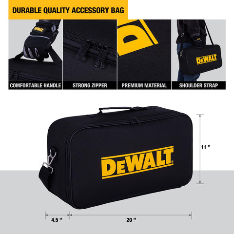 DEWALT dust collector attachment ready for debris pickup.