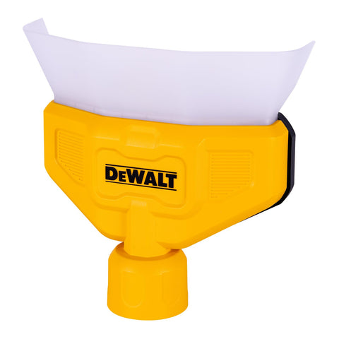 DEWALT dust collector attachment with funnel design improves debris capture for efficient cleanup.