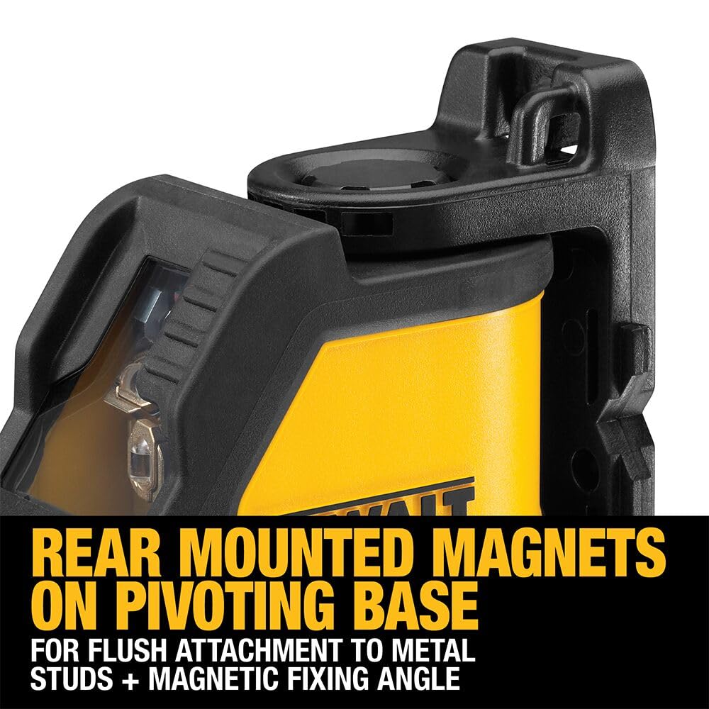 DEWALT DW088K line laser IP54 rugged housing resists dust and moisture.
