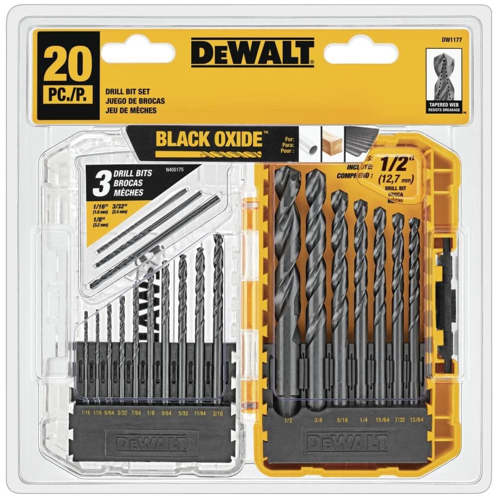 DEWALT DW1177 parabolic flute bits deliver strength for tough drilling tasks