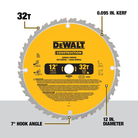 DEWALT DW3128P5 blade set close-up showing thin kerf design.